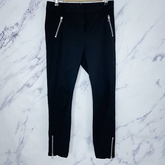 Veronica Beard | Ash Seamed Skinny Pants w/ Exposed Zippers | Sz 8 - Picture 1 of 11